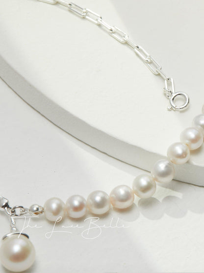 Freshwater Pearl Fluid Design Necklace - The Luxe Belle