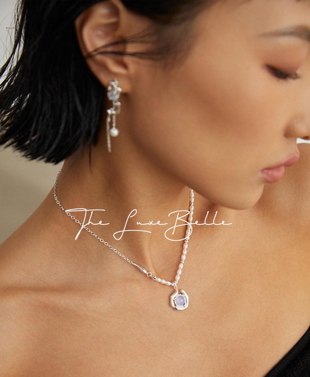 Sterling Silver Opal Necklace - The Luxe Belle