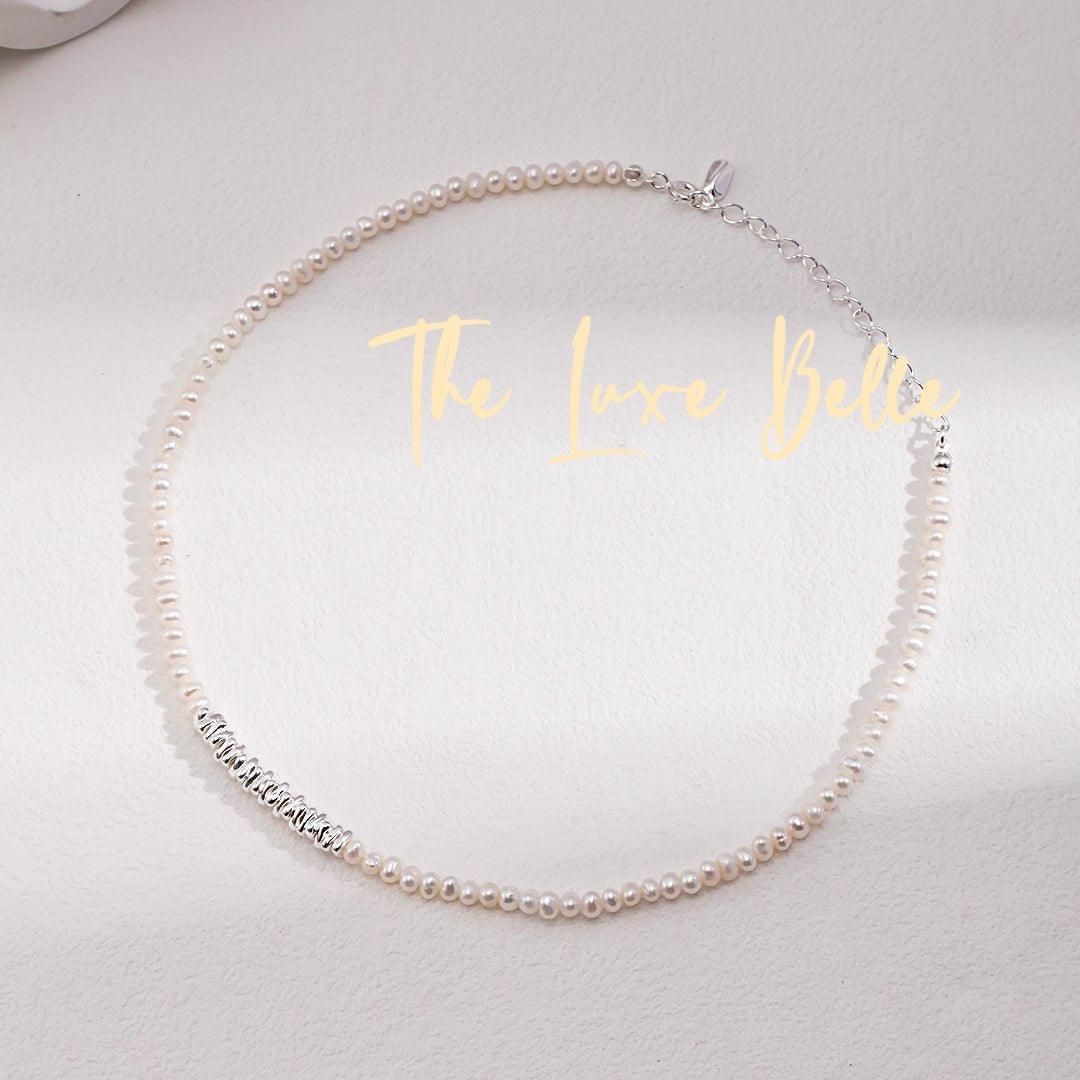 French Style Silver Fragment Pearl Necklace S925 - The Luxe Belle