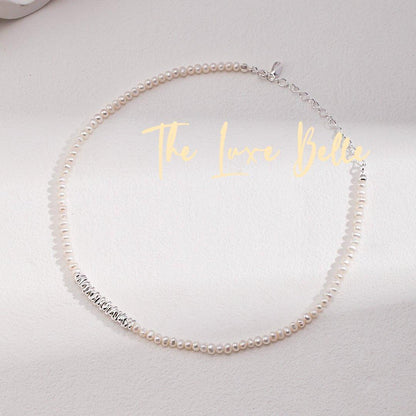 French Style Silver Fragment Pearl Necklace S925 - The Luxe Belle