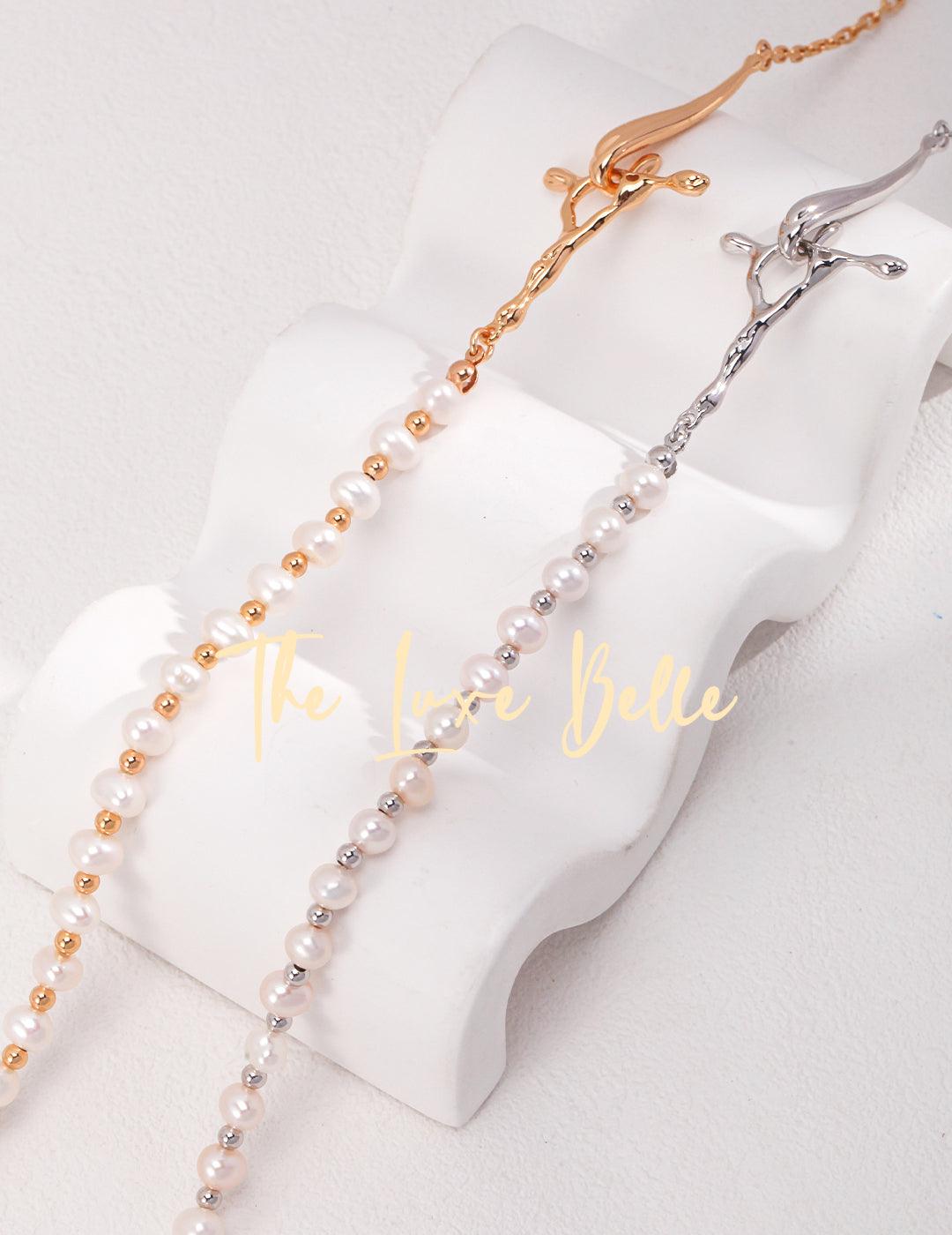 French Style Clasp Pearl Necklace - The Luxe Belle