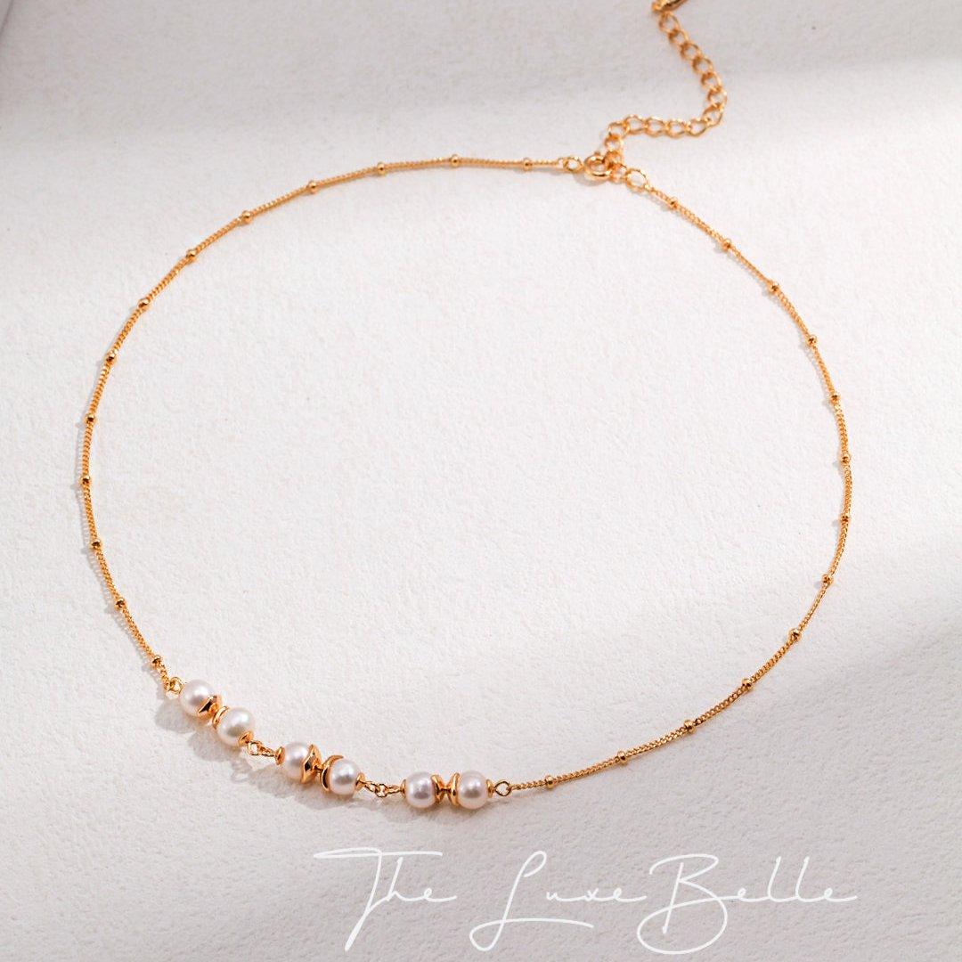 Small Pearls Necklace - The Luxe Belle