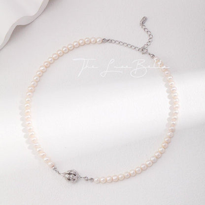 Blooming Flowers Freshwater Pearl Necklace S925 Silver - The Luxe Belle