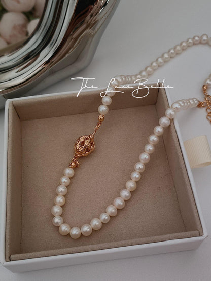 Blooming Flowers Freshwater Pearl Necklace S925 Silver - The Luxe Belle