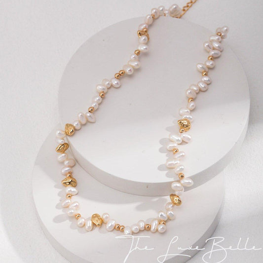 Blooming Flowers Pearl Bracelet and Necklace Jewelry Set - The Luxe Belle