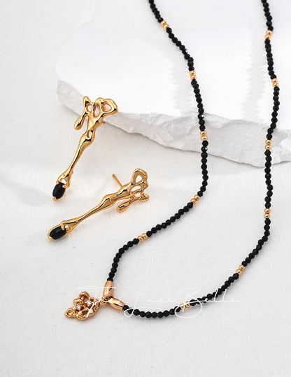 Morion Quartz Energy Protection Necklace - The Luxe Belle