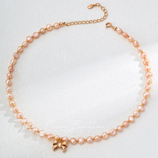 French Collection Butterfly Pearl Necklace - The Luxe Belle