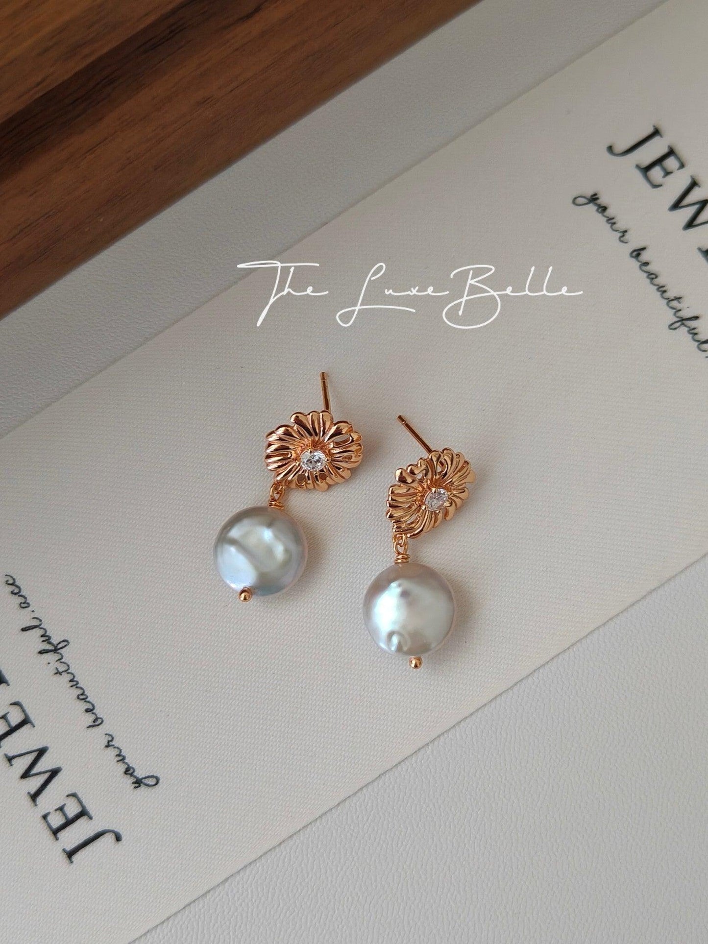 Blooming Flowers S925 Sterling Silver Freshwater Pearls Earrings Cubic Zirconia - The Luxe Belle