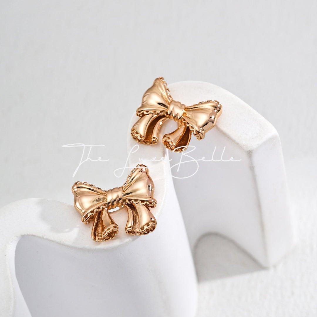 Charming Bow Earrings - The Luxe Belle