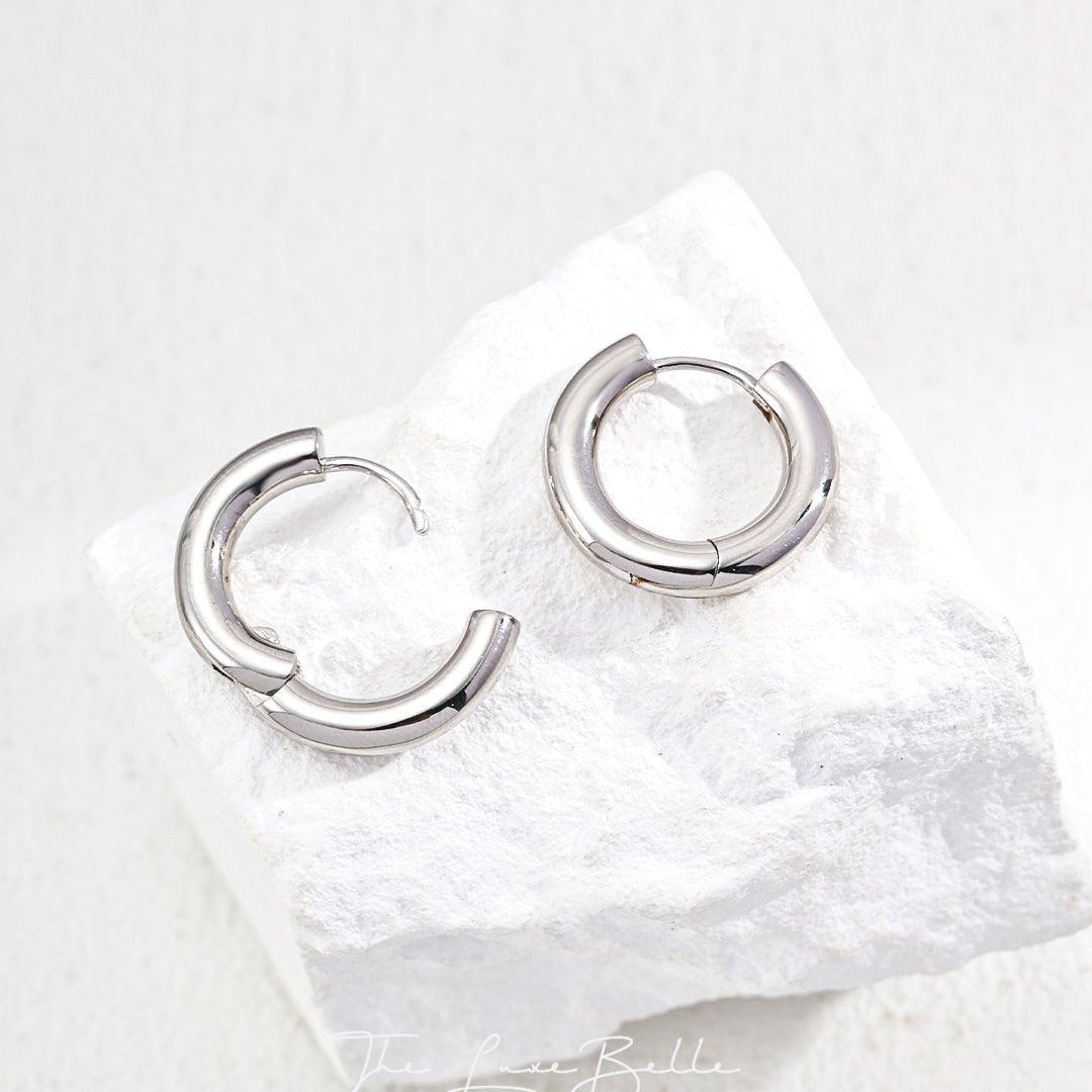 Elegant Pearl Hoop Earrings - worn in two ways - The Luxe Belle