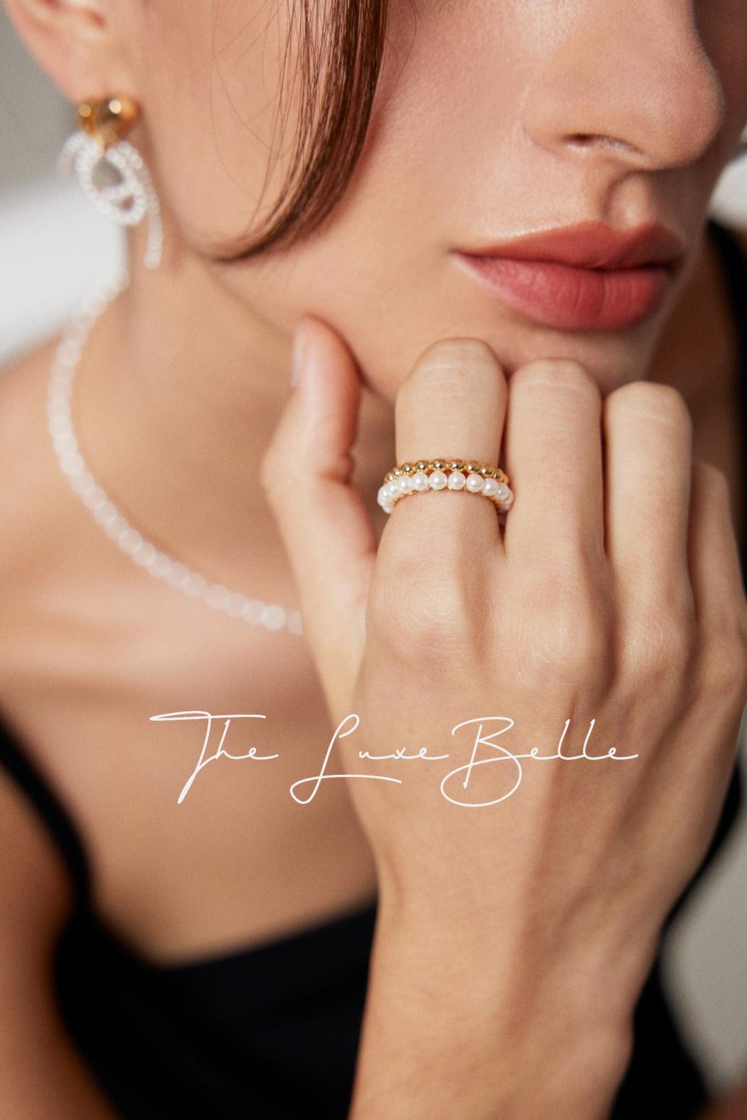 French Collection Half Pearl Ring - The Luxe Belle