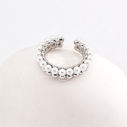 French Collection Half Pearl Ring - The Luxe Belle