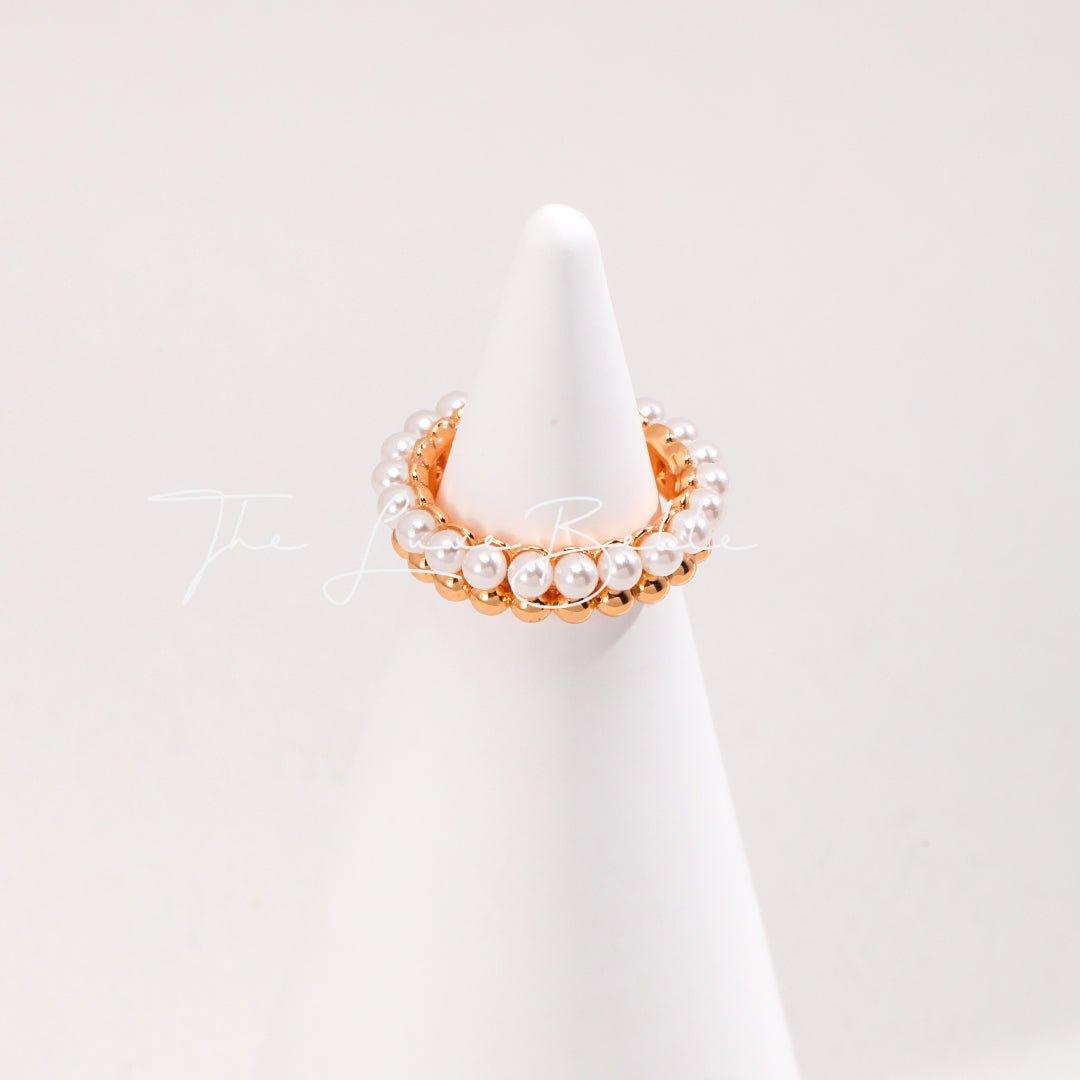 French Collection Half Pearl Ring - The Luxe Belle