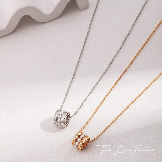 Pearl Roll Necklace – Silver & Gold - The Luxe Belle