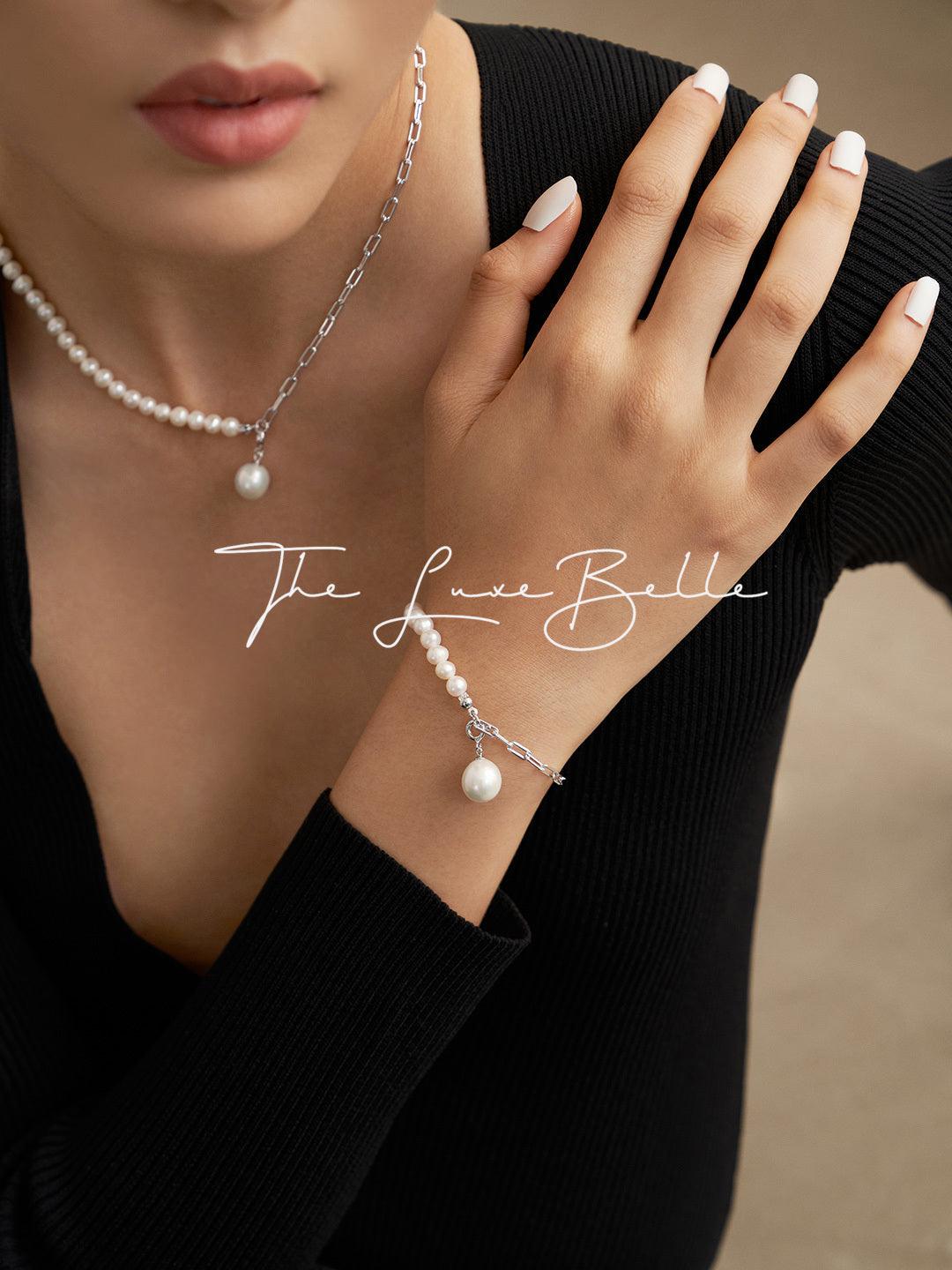 Irregular Baroque Pearl Bracelet Sterling Silver - The Luxe Belle