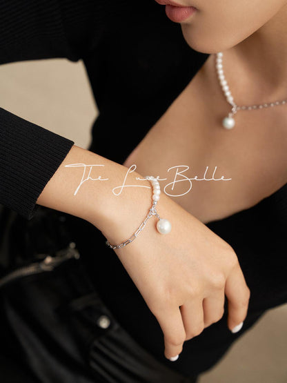 Irregular Baroque Pearl Bracelet Sterling Silver - The Luxe Belle