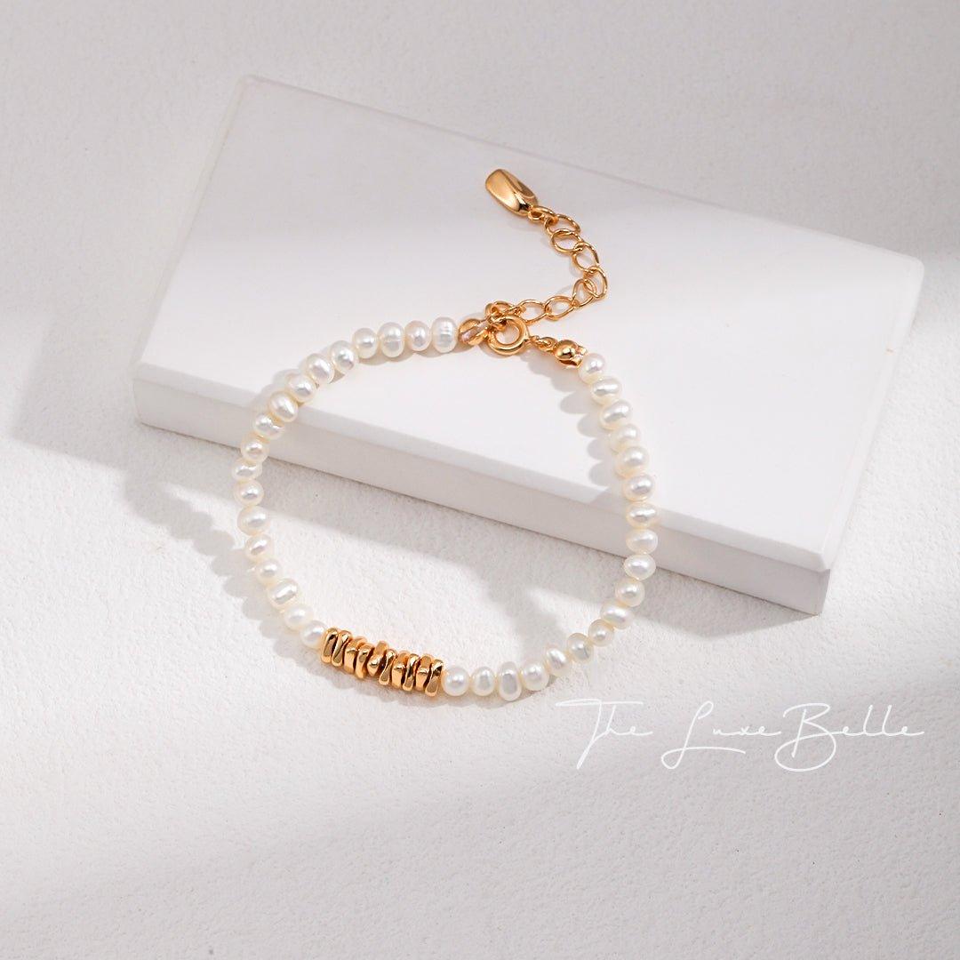 French Style Fragment Pearl Silver Bracelet - The Luxe Belle