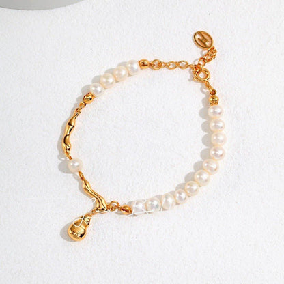 Baroque Design Pearl Drop Pendant Bracelet - The Luxe Belle