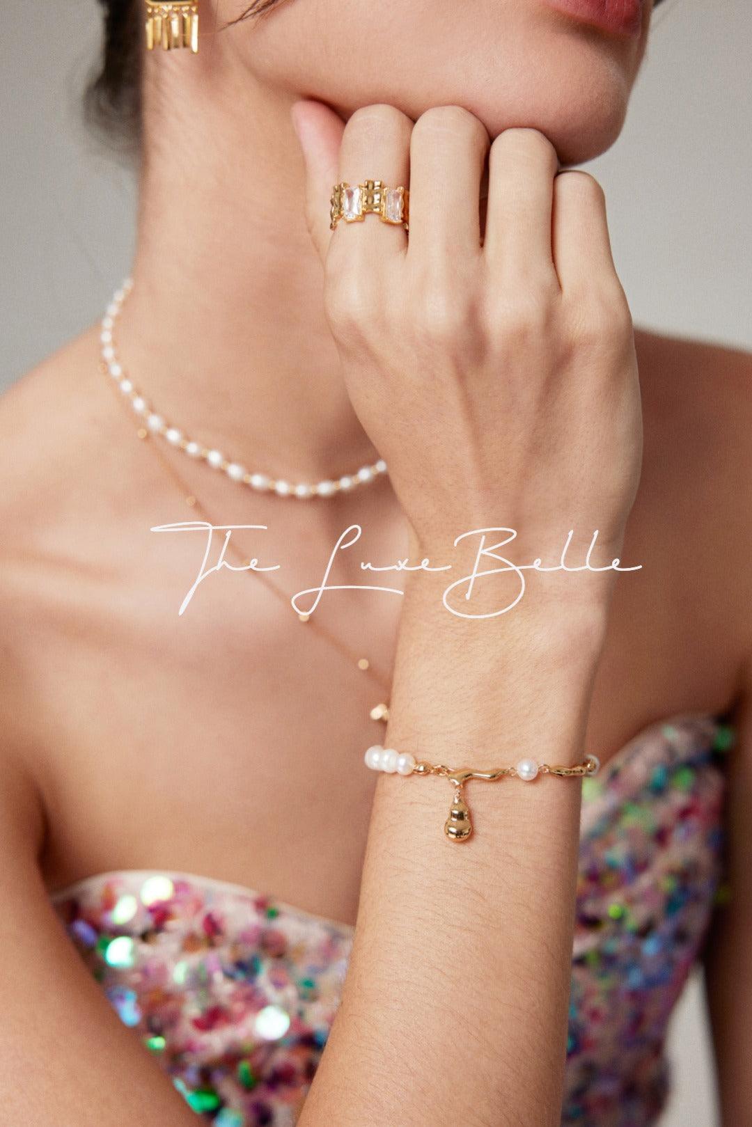 Baroque Design Pearl Drop Pendant Bracelet - The Luxe Belle