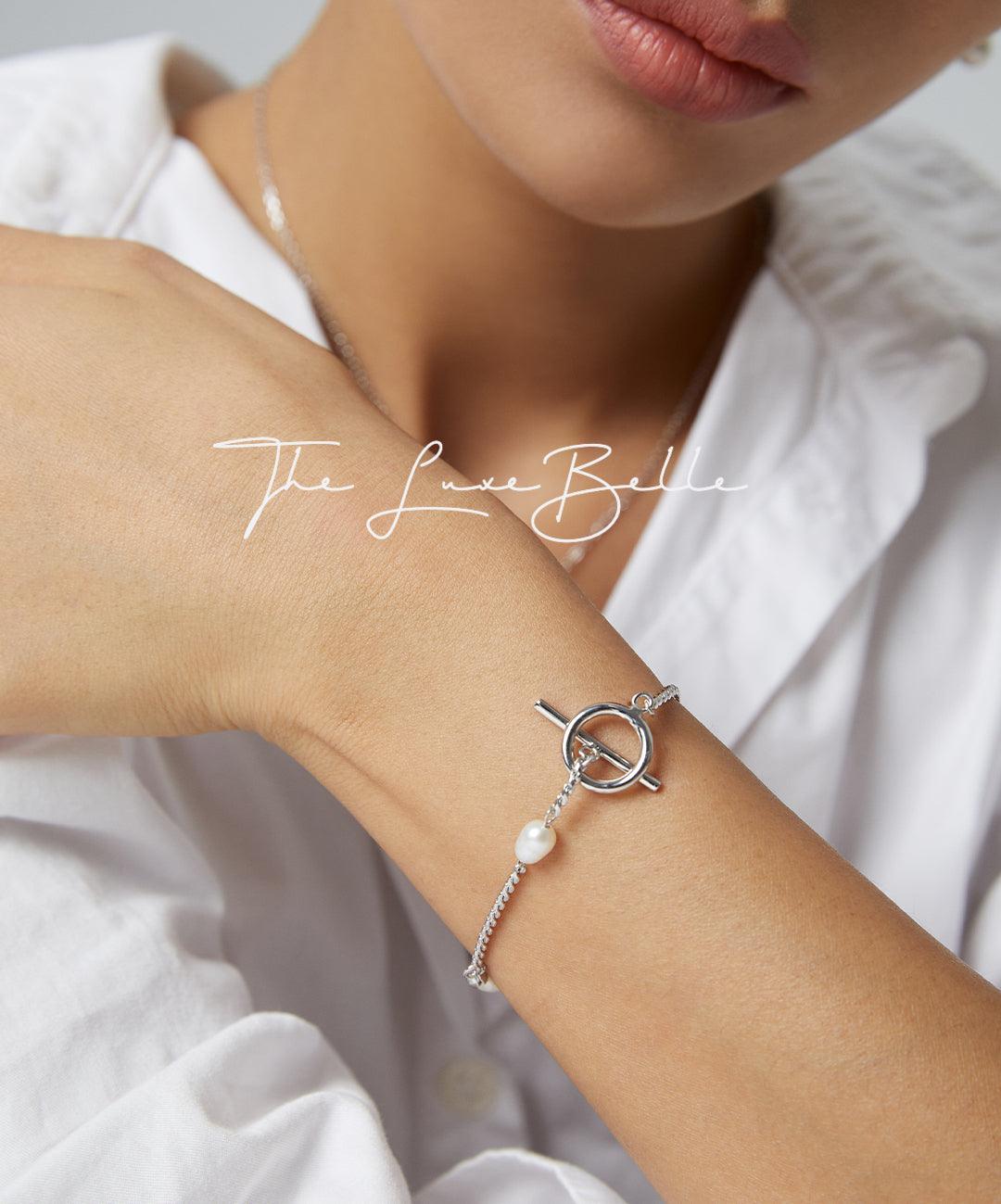 French Style Toggle Clasp Pearl Bracelet - The Luxe Belle