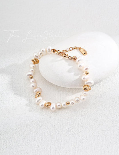 Blooming Flowers Freshwater Pearl Bracelet S925 Silver - The Luxe Belle