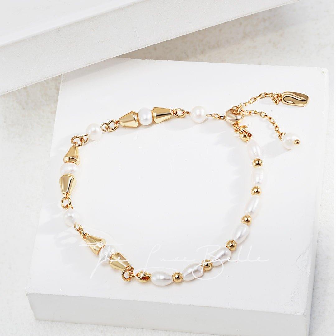 French Collection Golden Cone-shaped Beads Bracelets - The Luxe Belle