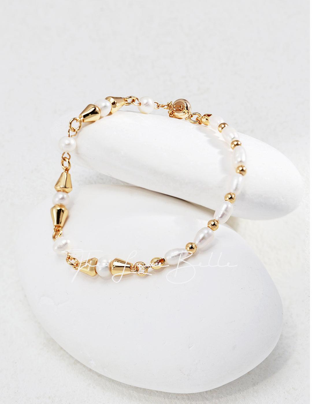 French Collection Golden Cone-shaped Beads Bracelets - The Luxe Belle