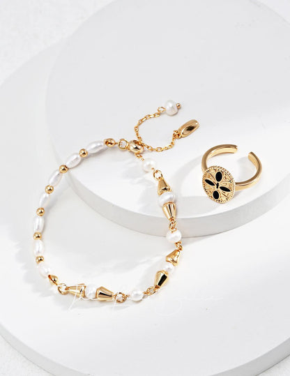 French Collection Golden Cone-shaped Beads Bracelets - The Luxe Belle