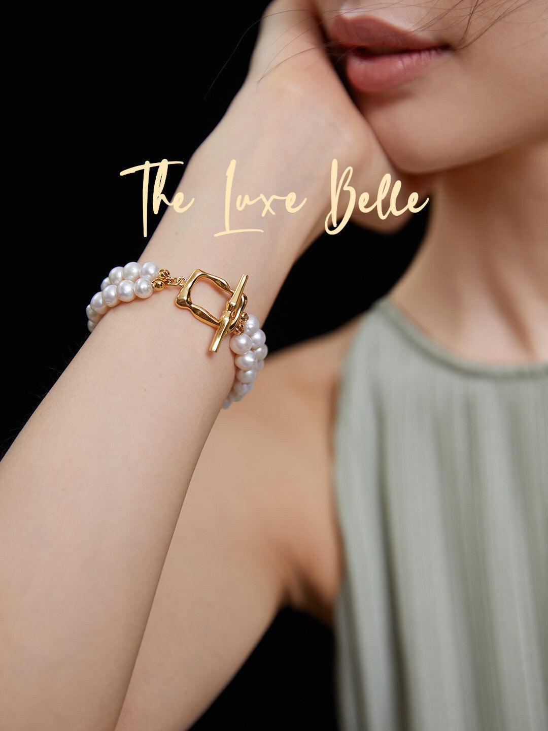 Whispers of the Sea Sterling Silver Pearl Bracelet - The Luxe Belle