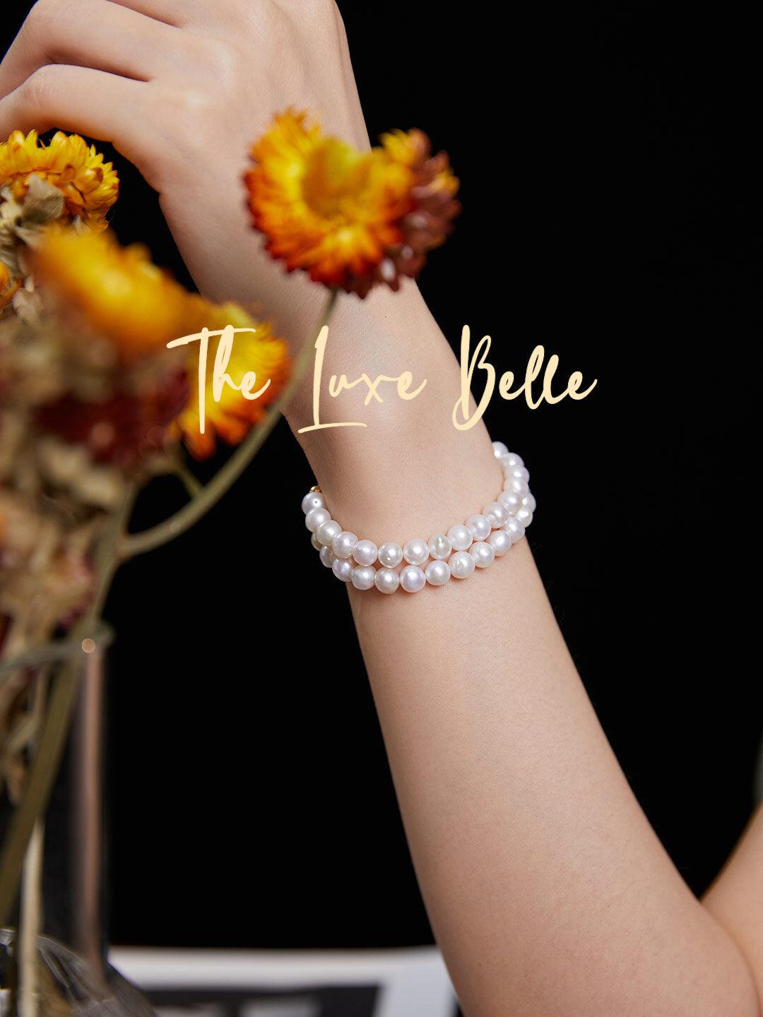 Whispers of the Sea Sterling Silver Pearl Bracelet - The Luxe Belle