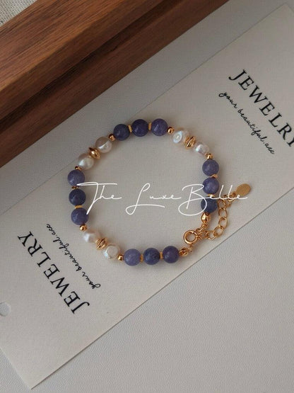 Purple Spodumene Pearl Bracelet - The Luxe Belle