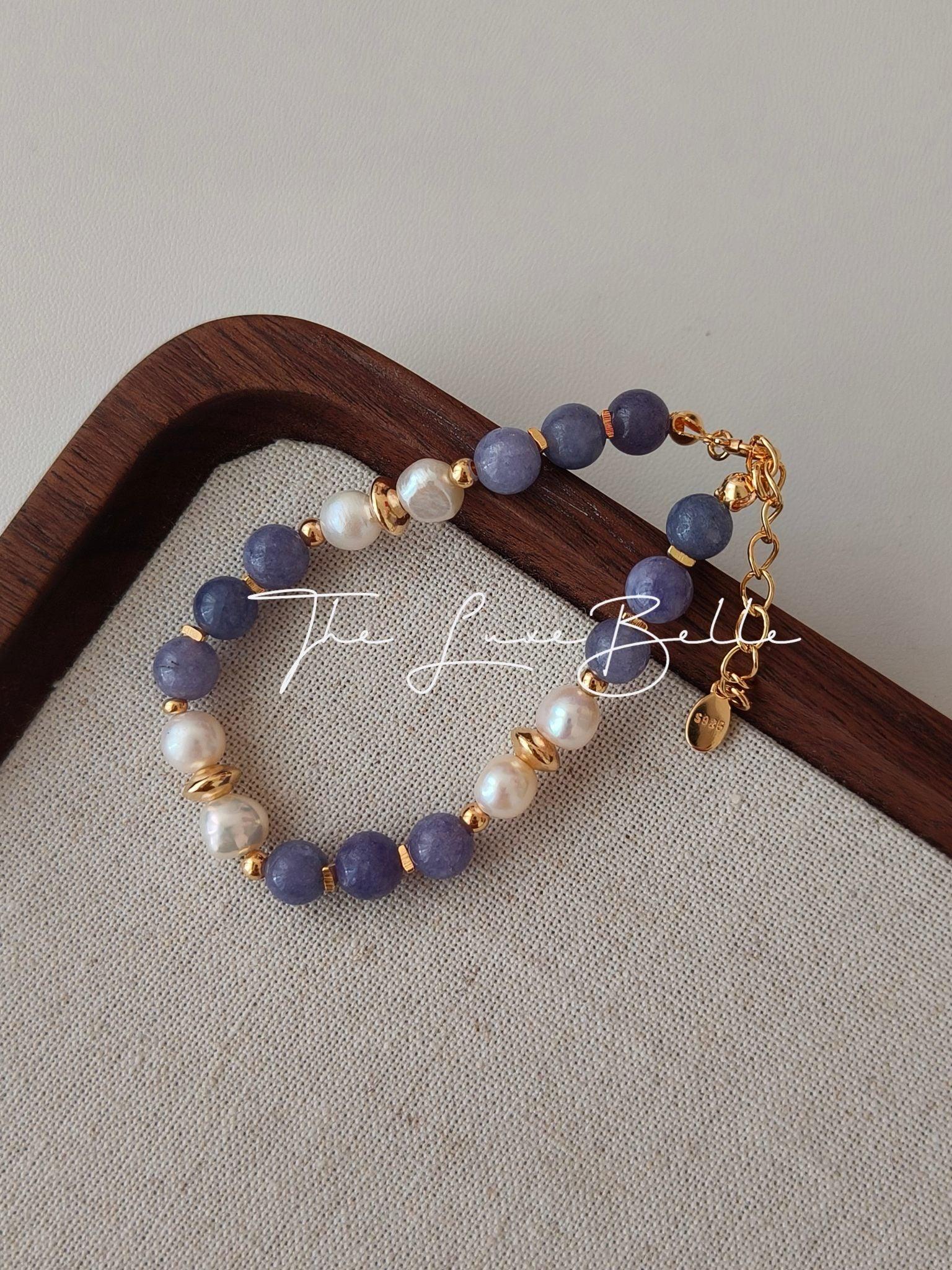 Purple Spodumene Pearl Bracelet - The Luxe Belle