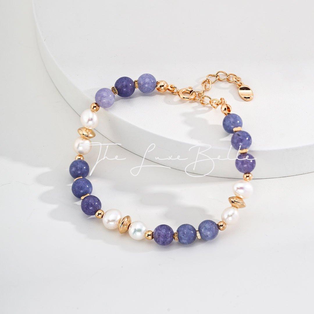 Purple Spodumene Pearl Bracelet - The Luxe Belle