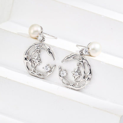 Stellar Harmony Pearl Earrings