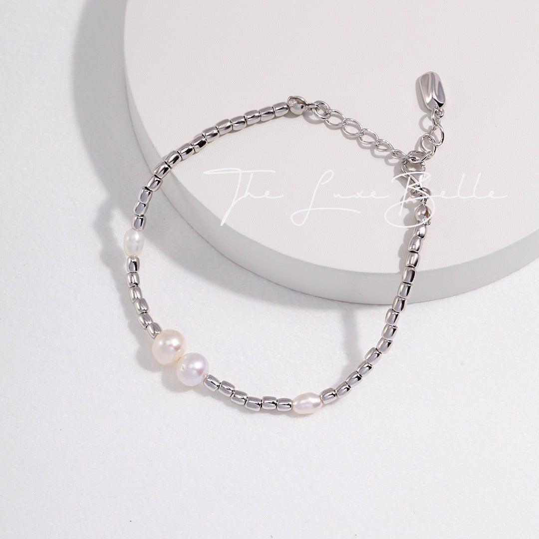 French Collection Sleek Beads Pearls Bracelet - The Luxe Belle