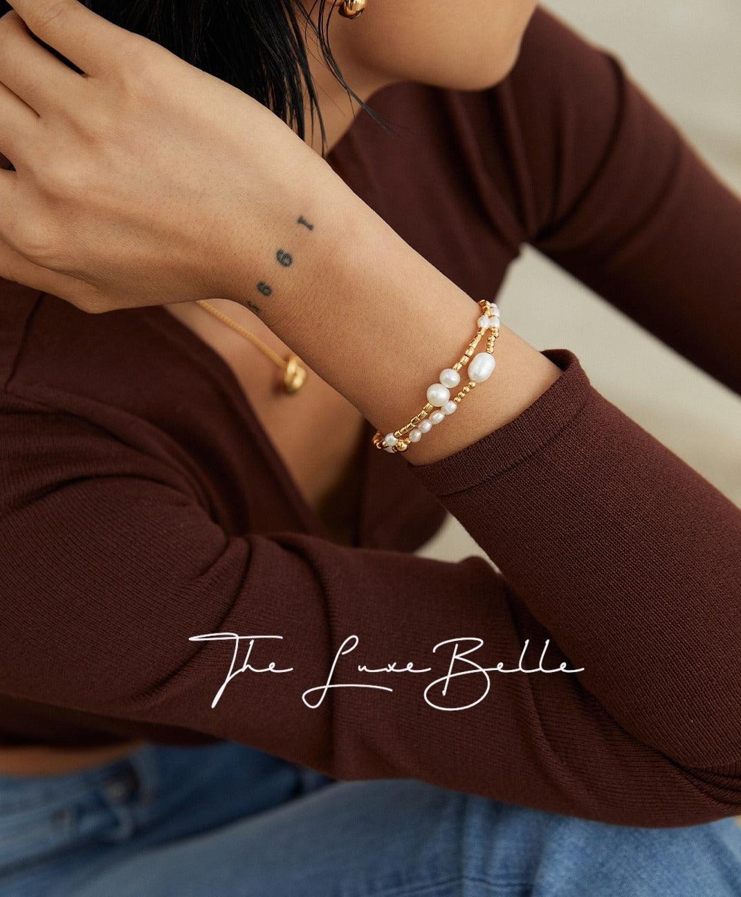 French Collection Sleek Beads Pearls Bracelet - The Luxe Belle